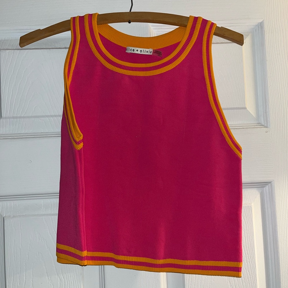 Alice + Olivia Hot Pink Crop Top